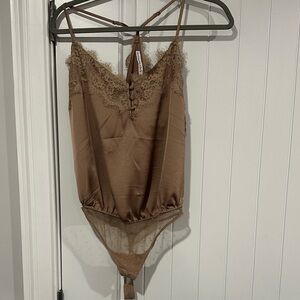Abercrombie & Fitch Tan Lace Bodysuit